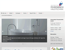 Tablet Screenshot of fehrenbach-haustechnik.de